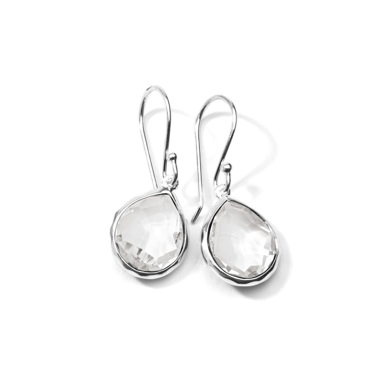 IPPOLITA Mini Teardrop Earrings in 925 Silver and Rock Crystal
