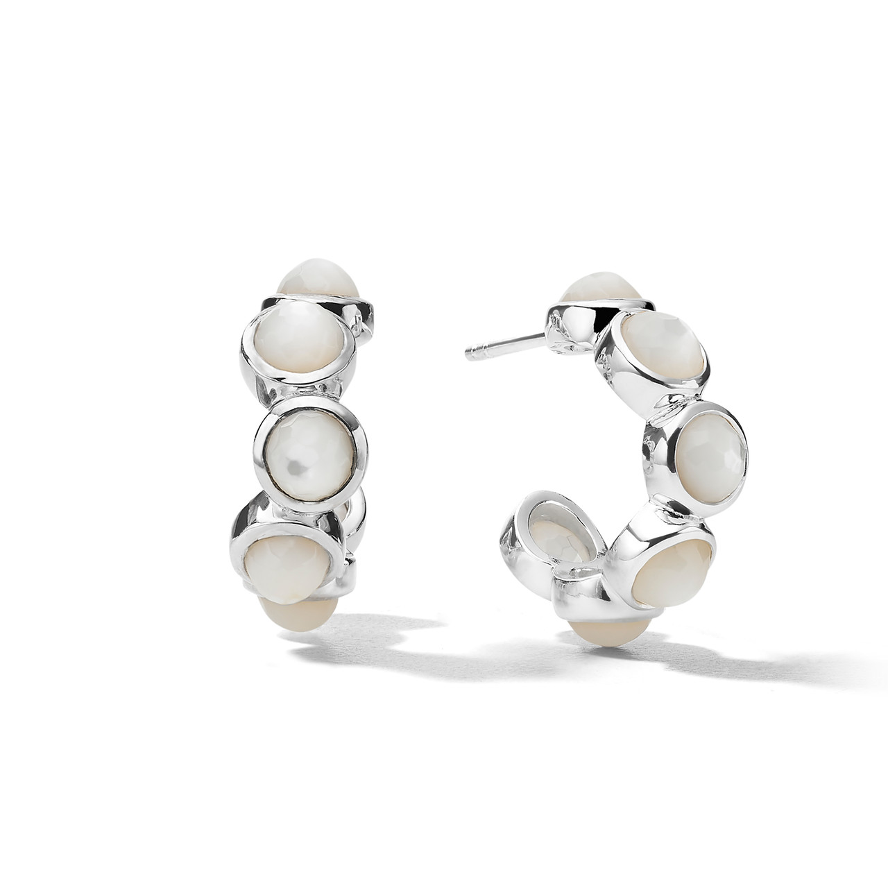 925 Lollipop® All-Stone Mini Hoop Earrings in Mother-of-Pearl