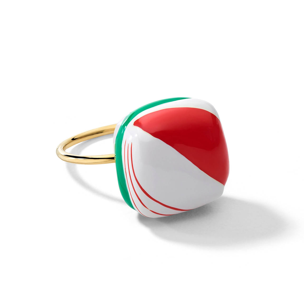 Ceramic Candy Ring in 18K Gold