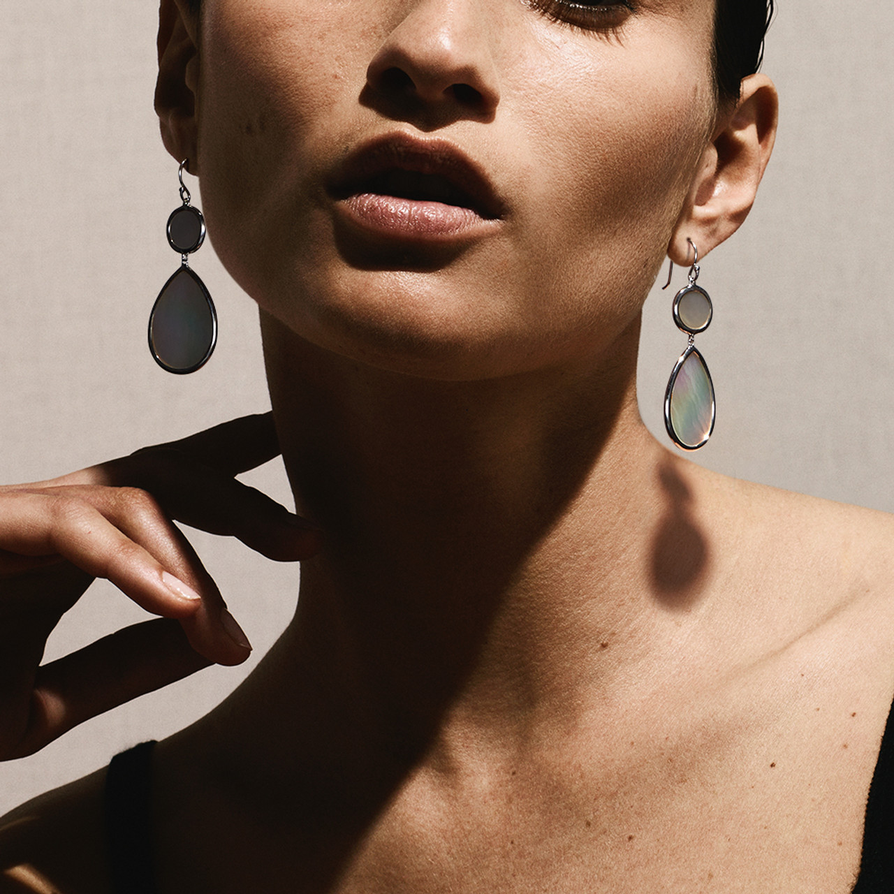 Polished Rock Candy Dot & Teardrop Earrings in Sterling Silver