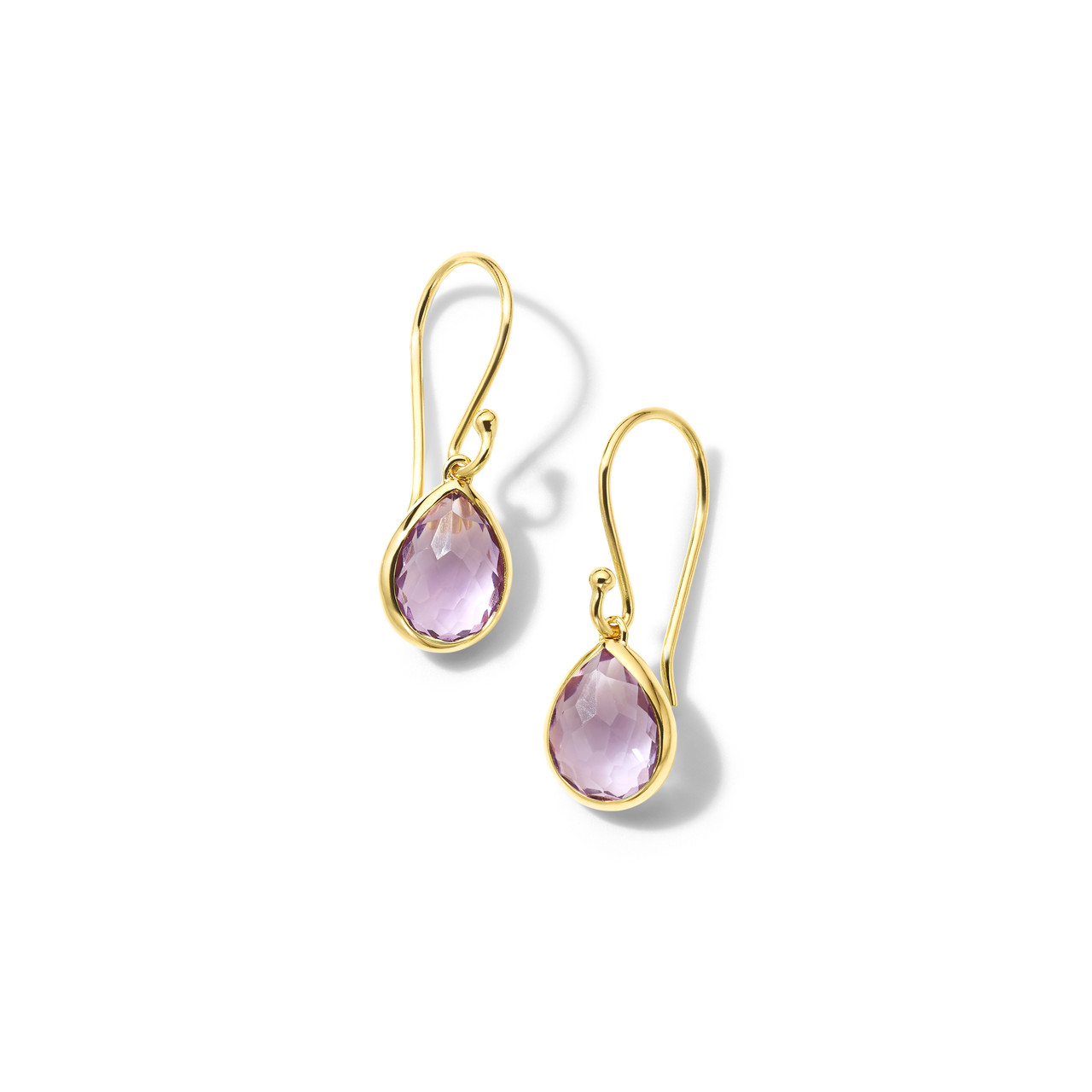 Small Teeny Amethyst Teardrop Earrings in 18K Gold | IPPOLITA