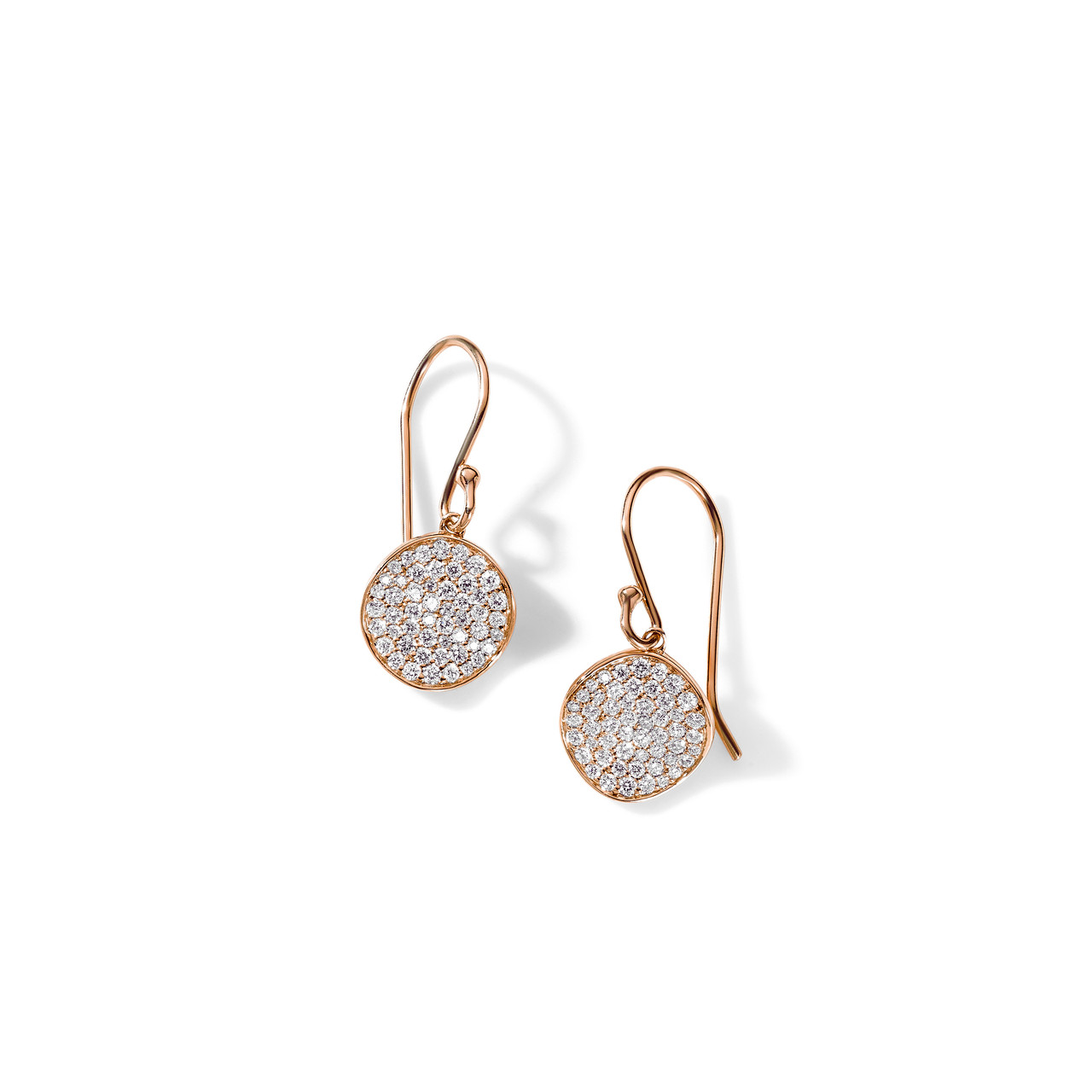 Wire Crochet earrings, drop earrings , Rose gold earrings with a clear -  Yooladesign