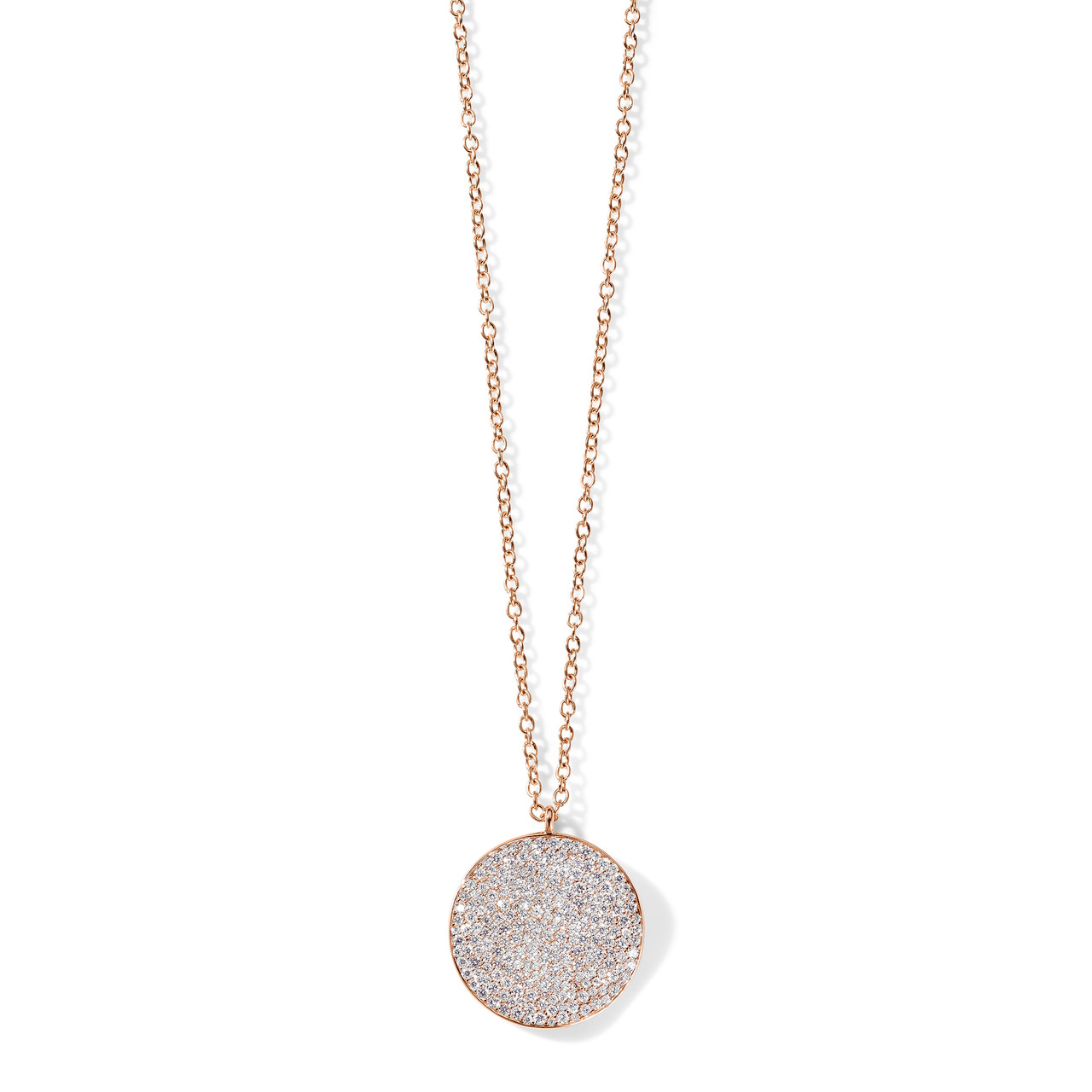 18kt white and rose gold diamond pendant necklace