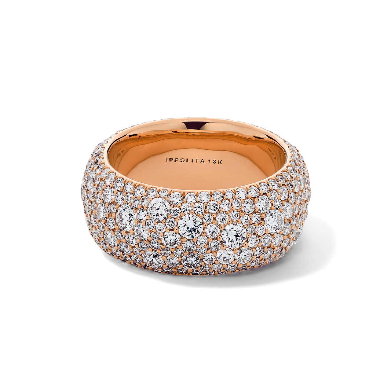 Dune Ring in 18K Rose Gold with Diamonds