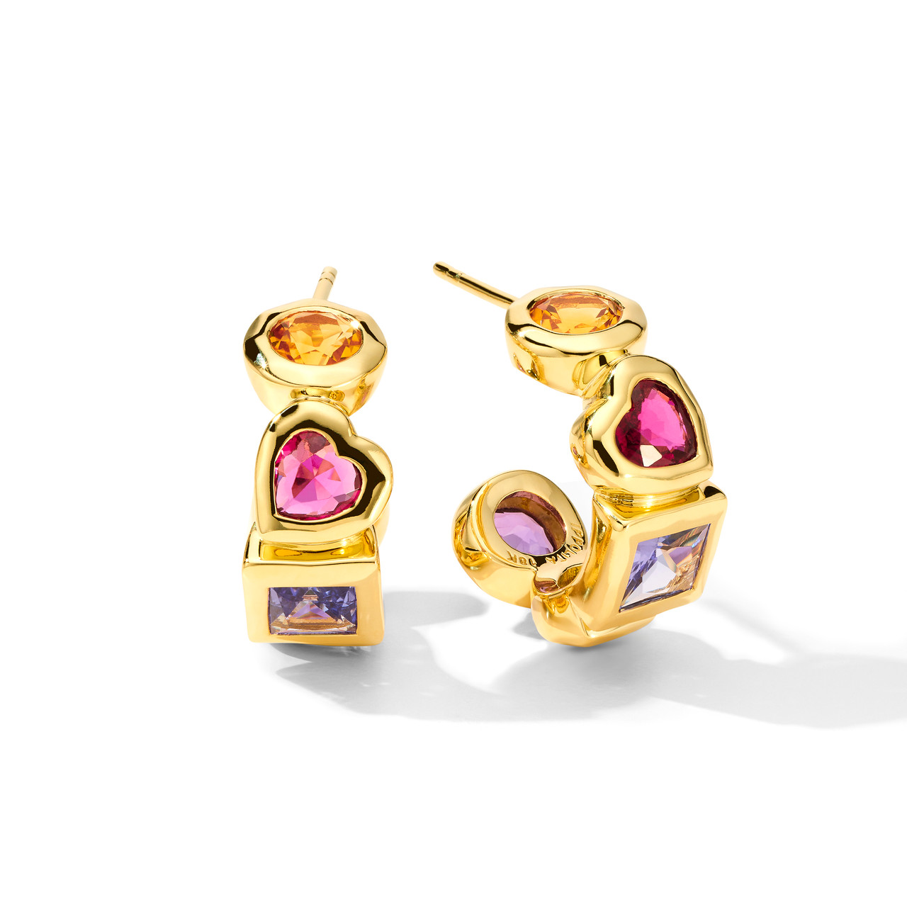 Kendra Scott 14k Gold-Plated Multi-Stone Hoop Earrings - Macy's
