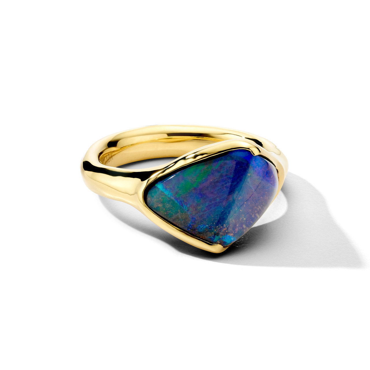 Boulder opal clearance ring gold