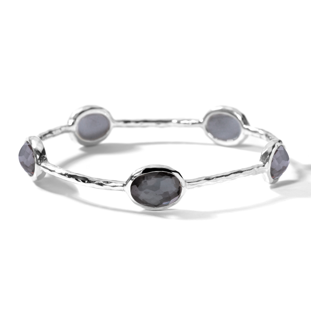 5-Stone Bangle in Sterling Silver