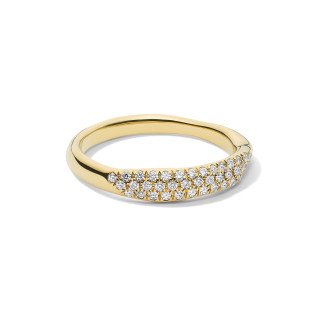 IPPOLITA Stardust Squiggle Band Ring in 18K Gold with Diamonds