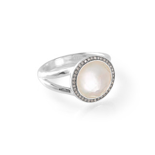 IPPOLITA Lollipop® Mini Ring in Sterling Silver with Diamonds