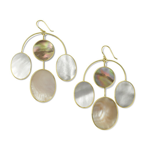 4-Stone Chandelier Earrings in 18K Gold GE2276DAHLIA