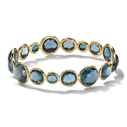 London Blue Topaz Bangle in 18K Gold GB211LBT