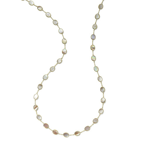 Confetti Multi Stone Necklace in 18K Gold GN616PMO