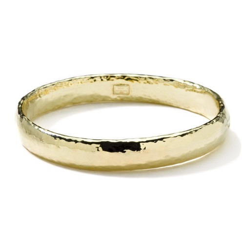 Wide Band Bangle in 18K Gold GB340