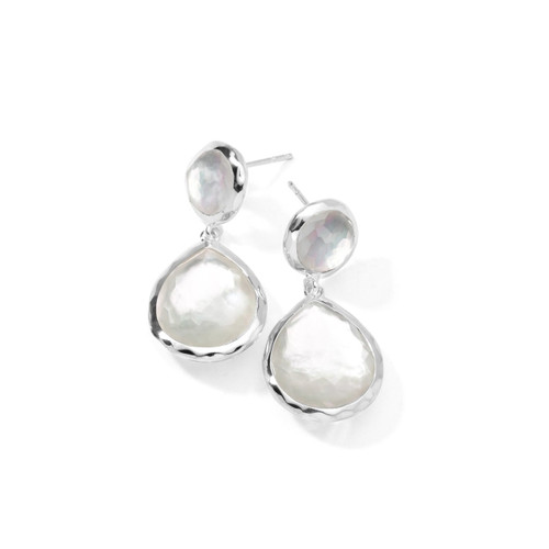 2-Stone Earrings in Sterling Silver SE114DFMOP