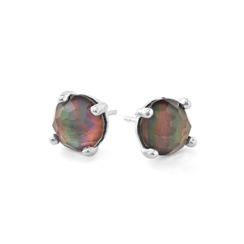 Single Stone Stud Earrings in Sterling Silver SE1503DFBKL