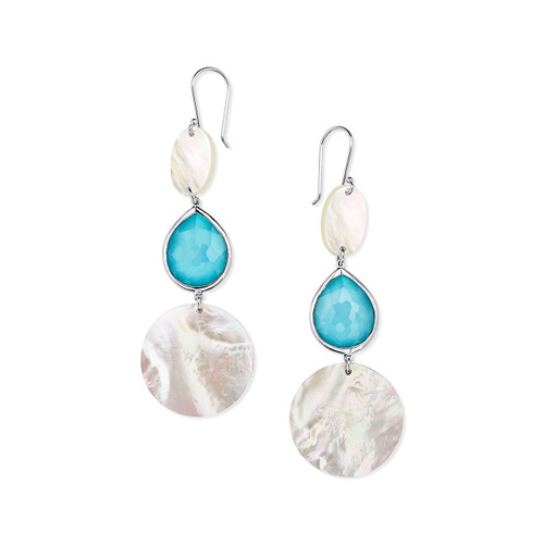 Graduated Drop Earrings in Sterling Silver SE1549DFTQMOP