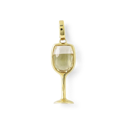 Online Exclusive Wine Glass Charm in 18K Gold GC173CQLEQ-SB