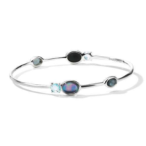 925 Rock Candy® Luce 6-Stone Bangle in Blu Notte