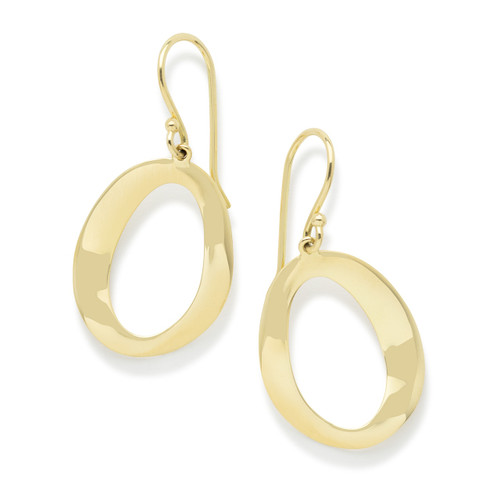 Small Single Link Earrings in 18K Gold GE1725