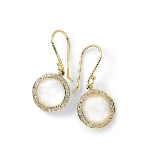 Mini Earrings in 18K Gold with Diamonds GE209DFMOPDIA