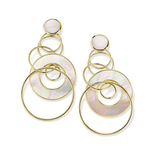 IPPOLITA Polished Rock Candy Medium Jet Set Earrings in 18K Gold