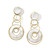 Multi Slices & Links Clip Earrings in 18K Gold GE2243MOPCL