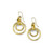 Puffy Hammered Jet Set Earrings in 18K Gold GE384