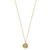 Mini Disc Pendant Necklace in 18K Gold with Diamonds GN1000DIA