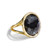 Medium Ring in 18K Gold with Diamonds GR315DFHEMDIA