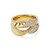 Double Twist Ribbon Ring with Diamonds in 18K Gold GR767DIA