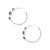Medium 3-Stone Hoop Earrings in Sterling Silver SE074DFHEM