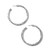 Large Hammered Hoop Earrings in Sterling Silver SE089