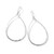 Hammered Teardrop Earrings in Sterling Silver with Diamonds SE091DIA