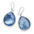 Large Teardrop Earrings in Sterling Silver SE119TFCQMOPLP