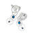 Jet Set Clip Earring in Sterling Silver SE2286BLUEMOONCL