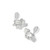 5-Stone Cluster Clip Earrings in Sterling Silver SE2348FLIRTCLIP