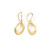 Mini Wavy Oval Earrings in 18K Gold GE012