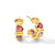 Caramella Rainbow Stone Hoop Earrings in 18K Gold GE2515RAINBOW2