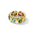 18K Gold Caramella Rainbow Stone Ring with Diamond (.68ctw) GR923RAINBOW