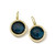 Round Drop Earrings in 18K Gold with Diamonds GE195LBTDIA