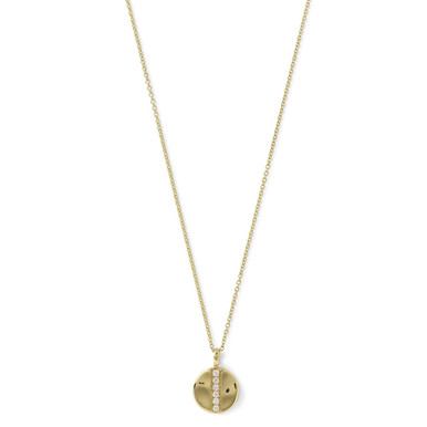 IPPOLITA Stardust Mini Disc Pendant Necklace in 18K Gold with Diamonds