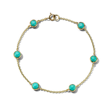 18K Gold Lollipop® Confetti Bracelet in Turquoise