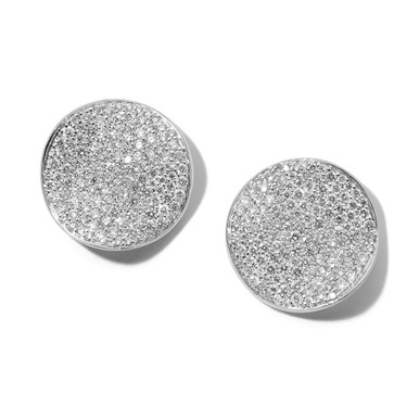 Medium Flower Disc Diamonds Stud Earrings in Sterling Silver (1.26ctw) |  IPPOLITA