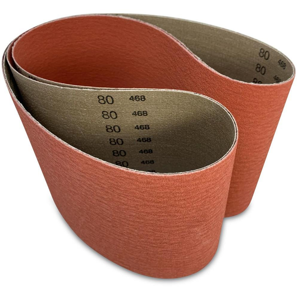 X 89 INCH CERAMIC SANDING BELTS, PACK