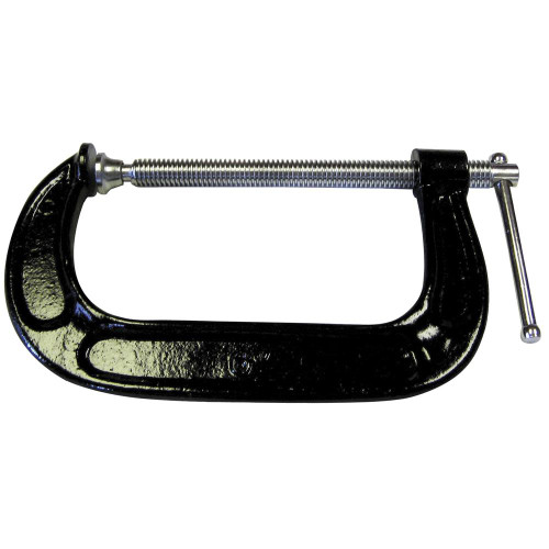 Malleable cast C-clamp, 6 in. opening 3-1/2 in. throat - 1200 lb load limit