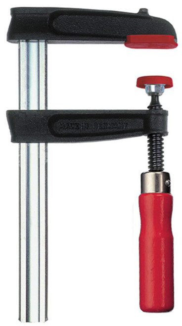 Tradesmen bar clamp, 30 in. opening 2-1/2 in. throat, rail size 63/64 in. X 15/64 in. - Nominal clamping force 600 lbs