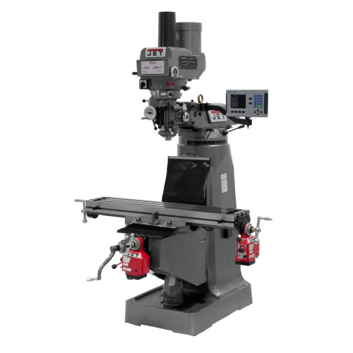 Jet JTM-4VS Mill With Newall DP700 DRO With X-Axis Powerfeed and Power Draw Bar
