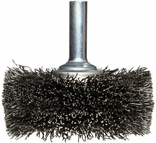 4" x .012" x 1/4" Shank Mounted Crimped Wire Wheel Brush (Stainless Steel)