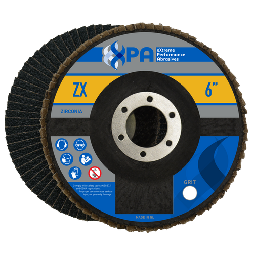 XP Flap Disc 6" X 7/8" Zirconia Type 29 Conical