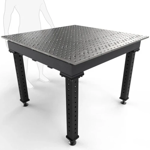 BuildPro 4' x 4' MAX Welding Table, Standard Finish, Heavy-Duty Legs, Table Surface Height 30.5" (TMB54848F)